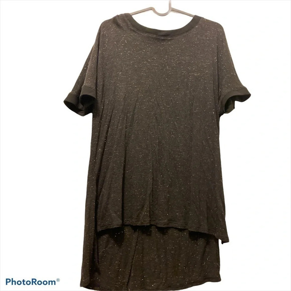 Sanctuary black high low short sleeve Top L - Picture 2 of 13